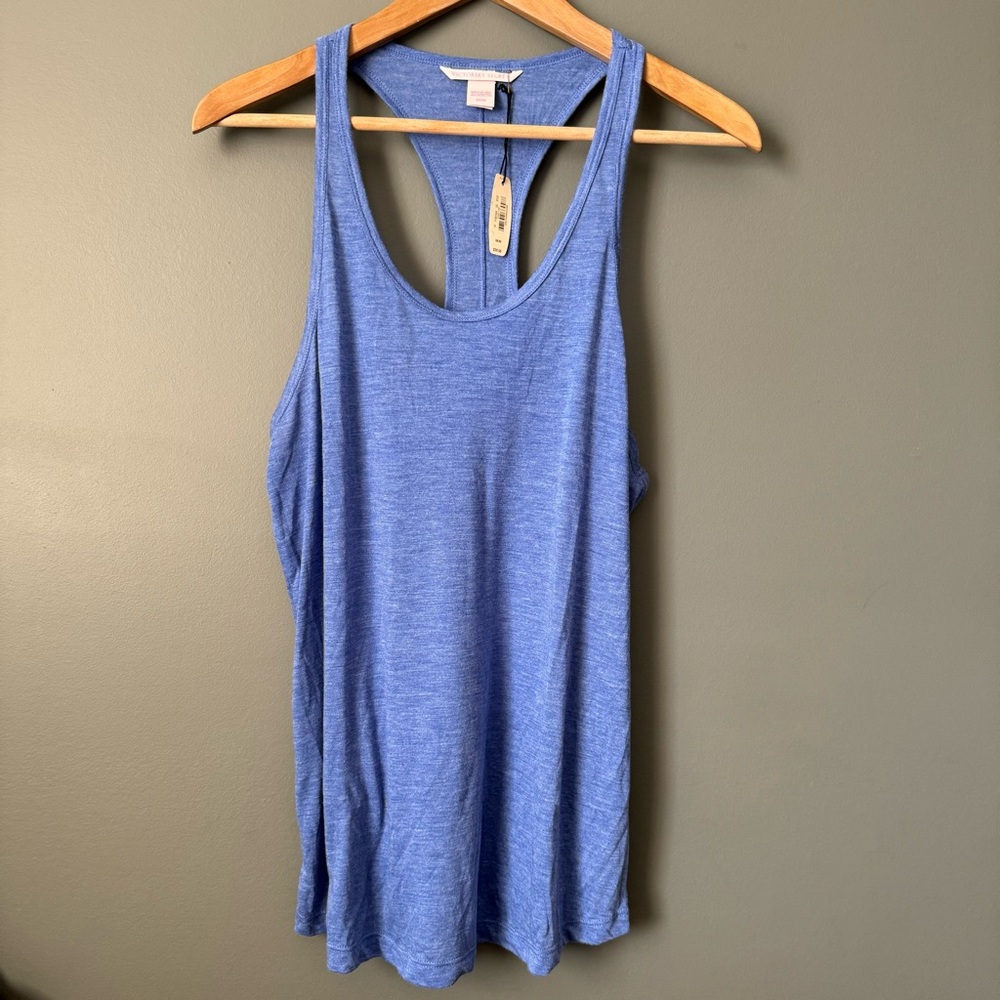 NEW Victoria’s Secret Heathered Blue Lightweight Tank Top Size Medium M